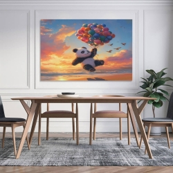 Panda Peinture sur toile sans cadre, impressions posters art mural pour déco maison chambre bureau