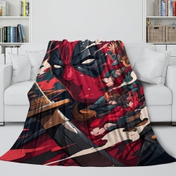Marvel Deadpool Plaid en Polaire Imprimé 3D Couverture Douce Confortable pour Canapé Lit Bureau