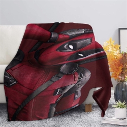 Marvel Deadpool Plaid en Polaire Imprimé 3D Couverture Douce Confortable pour Canapé Lit Bureau