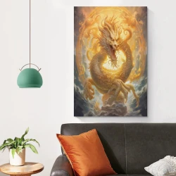 oriental Dragón Pintura en lienzo sin marco, impresiones de pósters arte pared para decoración hogar dormitorio oficina