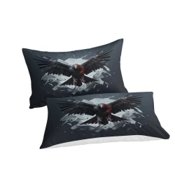 Aigle Housse de Couette Imprimée 3D Douce 3 Pièces Literie Garçons Filles