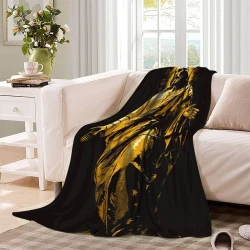 Dieu et Jésus Plaid en Polaire Imprimé 3D Couverture Douce Confortable pour Canapé Lit Bureau