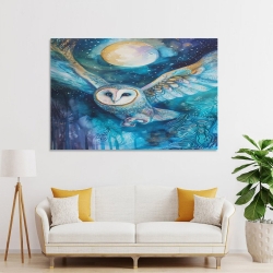 Hibou Peinture sur toile sans cadre, impressions posters art mural pour déco maison chambre bureau
