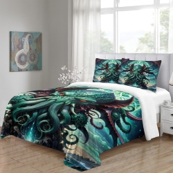 Mythe de l'horreur Cthulhu Housse de Couette Imprimée 3D Douce 3 Pièces Literie Garçons Filles