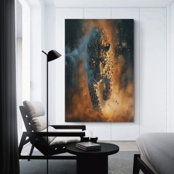 Léopard Peinture sur toile sans cadre, impressions posters art mural pour déco maison chambre bureau