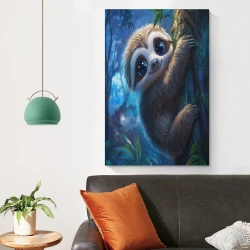 Paresseux Peinture sur toile sans cadre, impressions posters art mural pour déco maison chambre bureau