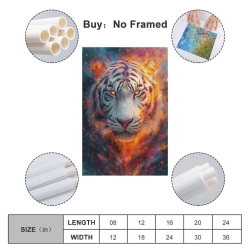 Tigre Peinture sur toile sans cadre, impressions posters art mural pour déco maison chambre bureau