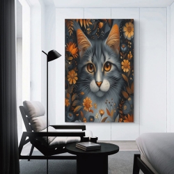 Chat Peinture sur toile sans cadre, impressions posters art mural pour déco maison chambre bureau