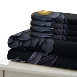 Hibou Housse de Couette Imprimée 3D Douce 3 Pièces Literie Garçons Filles
