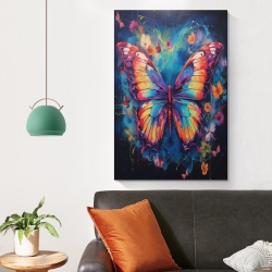 Papillon Peinture sur toile sans cadre, impressions posters art mural pour déco maison chambre bureau