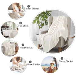 Corgi Plaid en Polaire Imprimé 3D Couverture Douce Confortable pour Canapé Lit Bureau