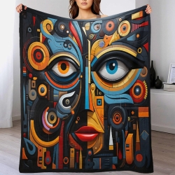 Abstract Art 3D Printed Fleece Throw Blanket Soft Cozy Blanket for Couch Sofa Bed Office