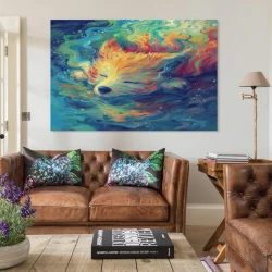 Chien Peinture sur toile sans cadre, impressions posters art mural pour déco maison chambre bureau