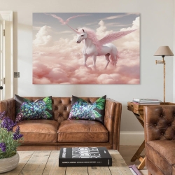 Licorne Peinture sur toile sans cadre, impressions posters art mural pour déco maison chambre bureau