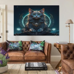 Gato Pintura en lienzo sin marco, impresiones de pósters arte pared para decoración hogar dormitorio oficina