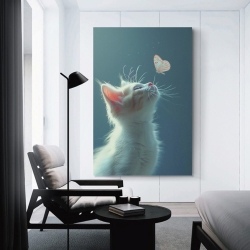 Cute Chat Peinture sur toile sans cadre, impressions posters art mural pour déco maison chambre bureau
