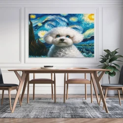 Chien mignon Peinture sur toile sans cadre, impressions posters art mural pour déco maison chambre bureau
