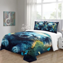 Koala Funda Nórdica Impresa en 3D Suave 3 Piezas Ropa de Cama para Niños Niñas