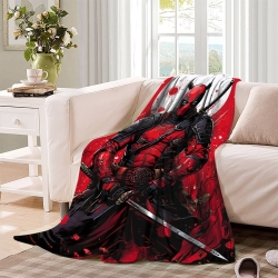 Marvel Deadpool Plaid en Polaire Imprimé 3D Couverture Douce Confortable pour Canapé Lit Bureau