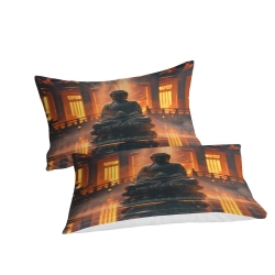 Bouddha Housse de Couette Imprimée 3D Douce 3 Pièces Literie Garçons Filles