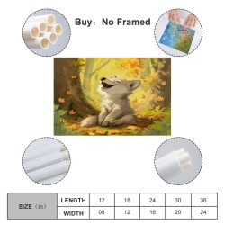 Corgi Peinture sur toile sans cadre, impressions posters art mural pour déco maison chambre bureau