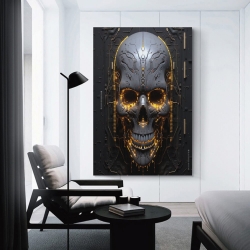 Crâne Peinture sur toile sans cadre, impressions posters art mural pour déco maison chambre bureau