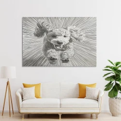 Chien mignon Peinture sur toile sans cadre, impressions posters art mural pour déco maison chambre bureau
