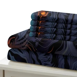 Tigre Funda Nórdica Impresa en 3D Suave 3 Piezas Ropa de Cama para Niños Niñas