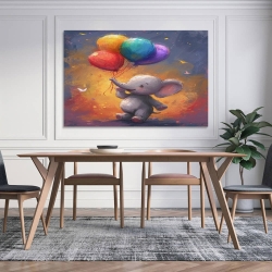 Éléphant Peinture sur toile sans cadre, impressions posters art mural pour déco maison chambre bureau