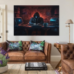 Hacker Peinture sur toile sans cadre, impressions posters art mural pour déco maison chambre bureau