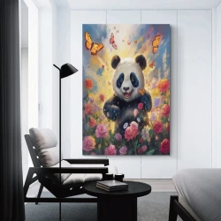 Panda Peinture sur toile sans cadre, impressions posters art mural pour déco maison chambre bureau