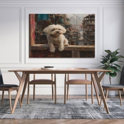 Shih Tzu Peinture sur toile sans cadre, impressions posters art mural pour déco maison chambre bureau