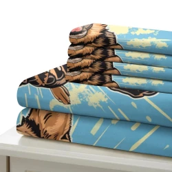 Berger allemand Housse de Couette Imprimée 3D Douce 3 Pièces Literie Garçons Filles