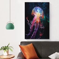 Méduse Peinture sur toile sans cadre, impressions posters art mural pour déco maison chambre bureau