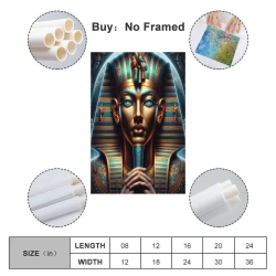 Ägyptischer Pharao Unrahmtes Leinwandbild, Wandkunst-Poster-Drucke für Zuhause, Schlafzimmer, Büro Dekoration