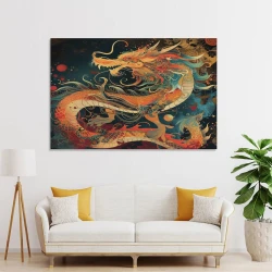 Dragon Peinture sur toile sans cadre, impressions posters art mural pour déco maison chambre bureau