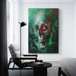 Calavera Pintura en lienzo sin marco, impresiones de pósters arte pared para decoración hogar dormitorio oficina