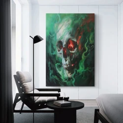Crâne Peinture sur toile sans cadre, impressions posters art mural pour déco maison chambre bureau