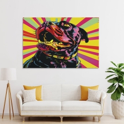 Rottweiler Chien Peinture sur toile sans cadre, impressions posters art mural pour déco maison chambre bureau