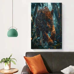 Léopard Peinture sur toile sans cadre, impressions posters art mural pour déco maison chambre bureau