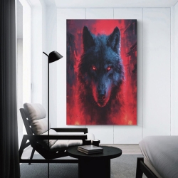 Loup Peinture sur toile sans cadre, impressions posters art mural pour déco maison chambre bureau