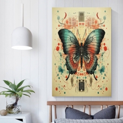 Papillon Peinture sur toile sans cadre, impressions posters art mural pour déco maison chambre bureau