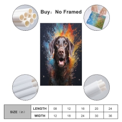 Labrador Chien Peinture sur toile sans cadre, impressions posters art mural pour déco maison chambre bureau