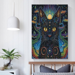 Chat Peinture sur toile sans cadre, impressions posters art mural pour déco maison chambre bureau