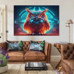 Hibou Peinture sur toile sans cadre, impressions posters art mural pour déco maison chambre bureau