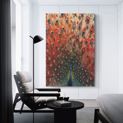 Paon Peinture sur toile sans cadre, impressions posters art mural pour déco maison chambre bureau