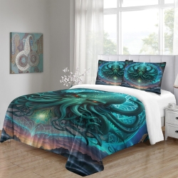 Mythe de l'horreur Cthulhu Housse de Couette Imprimée 3D Douce 3 Pièces Literie Garçons Filles