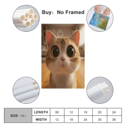 Chat Peinture sur toile sans cadre, impressions posters art mural pour déco maison chambre bureau