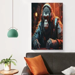 DJ Gorille Peinture sur toile sans cadre, impressions posters art mural pour déco maison chambre bureau