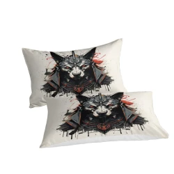 Dieu égyptien Anubis Housse de Couette Imprimée 3D Douce 3 Pièces Literie Garçons Filles